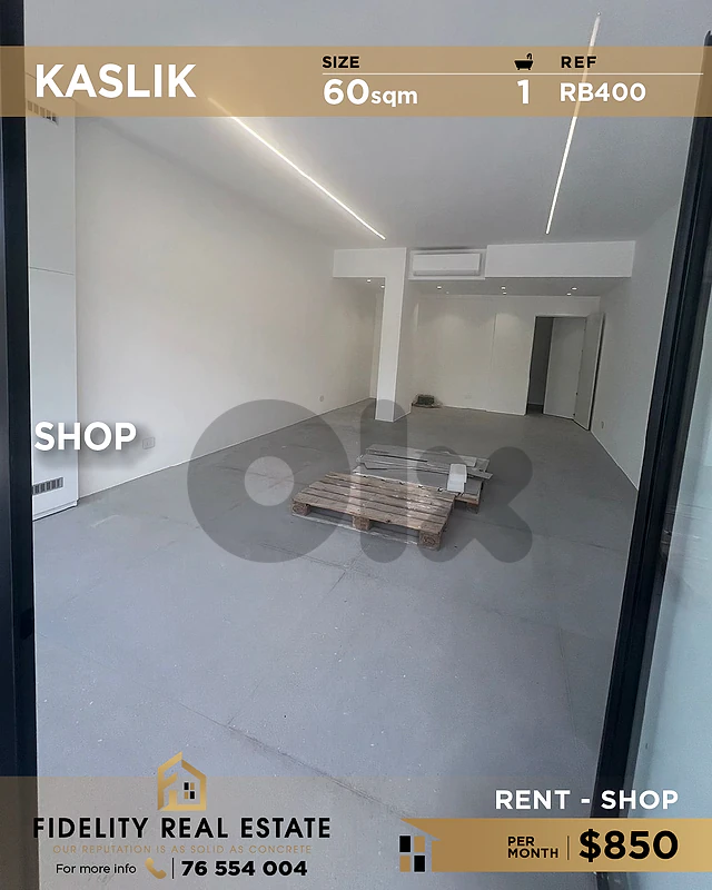 Shop for rent in Kaslik RB400 محل تجاري للإيجار في كسليك