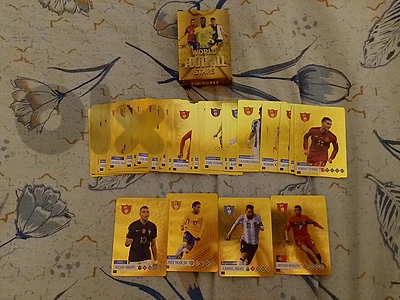 Football stars golden cards.