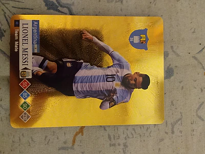Lionel Messi football golden card.