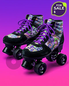 vintage-style quad roller skates