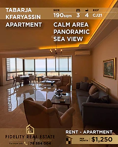 Apartment for rent in Tabarja CJ21 شقة للإيجار في طبرجا
