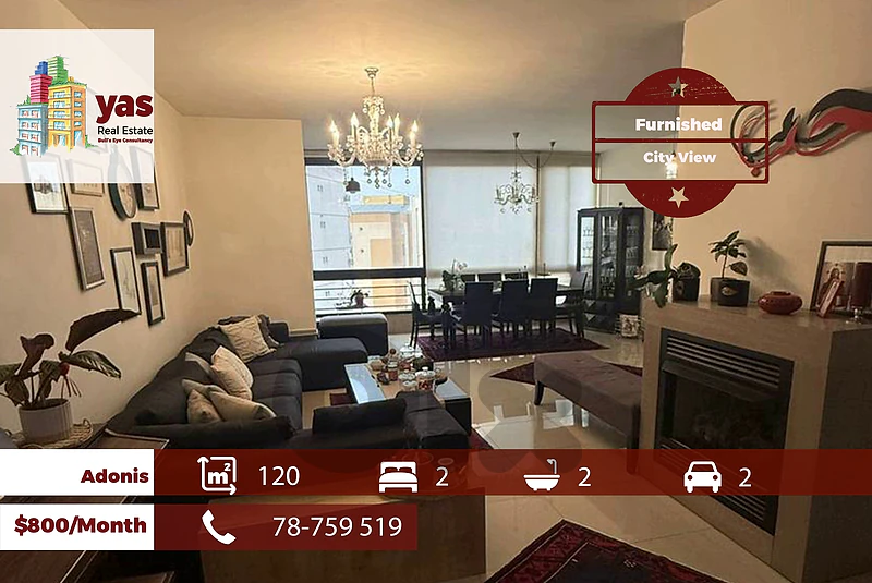 Adonis 120m2 | Furnished | City View | Well Maintained | JA