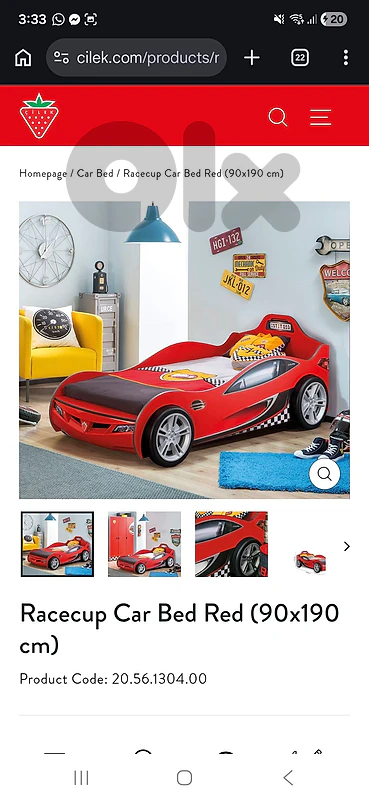 Original Cilek Cars Theme Bed