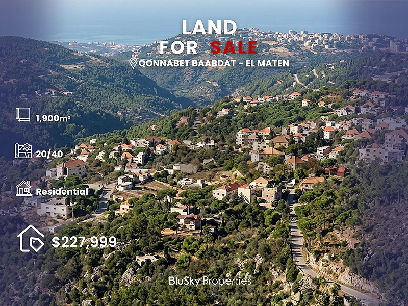 Land For SALE In Qonnabet Baabdat أرض للبيع #GS
