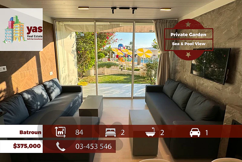 Batroun 84m2 | Private Garden | Pool Access | Open View | OH