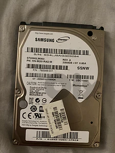 Samsung 2TB 2.5-inch SATA hard drive
