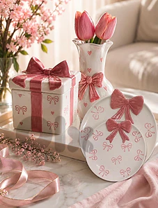 Bow Ceramic Set Of 4pcs 3D