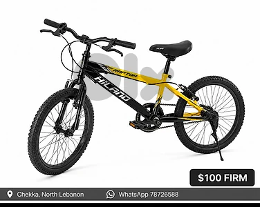20 Inch Bike Black Yellow Working Condition 100$ Firm Chekka
