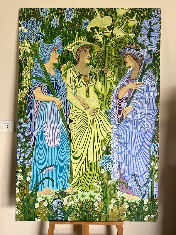 “Princesses of flowers” painting