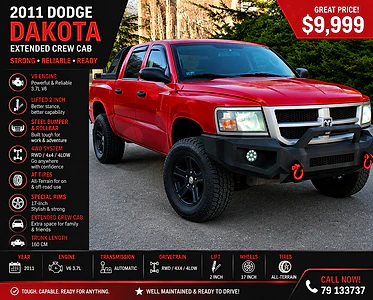 Dodge Dakota 2011 bighorn - Extended Crew Cab