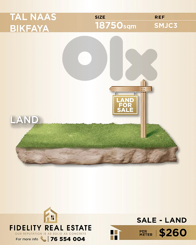 Land for sale in Bikfaya SMCJ3 أرض للبيع في بيكفيا