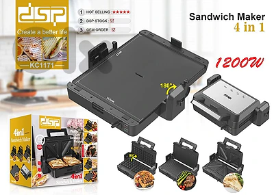 4 in 1 Waffle Maker & Grill