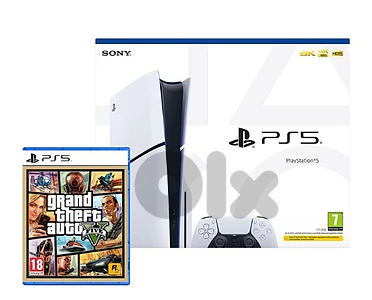 ps5 slim with gta5 and controller ps5 slim with gta5 and controller