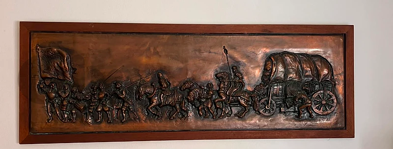 Antique Handcrafted Copper Wall Art