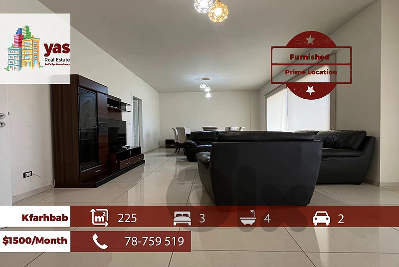 Kfarhbab 225m2 | Furnished | Rent | Open View | Catch | RH