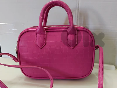Like-New Pull&Bear Mini Croc-Embossed Bag - Pink