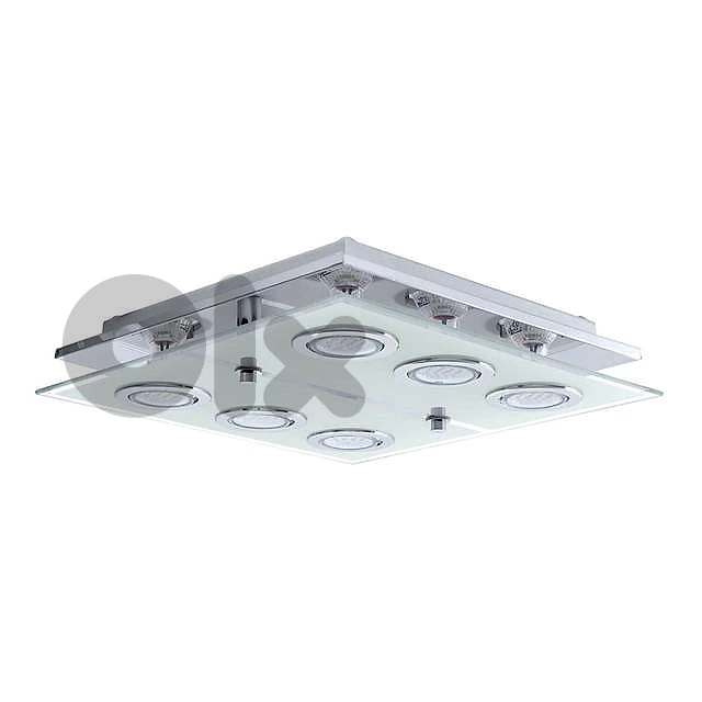 EGLO Cabo 6‑Light Ceiling Fixture – Heavy Glass, Metal Build