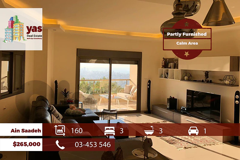 Ain Saadeh 160m2 | Semi Furnished | Calm Area | View | Catch | OH