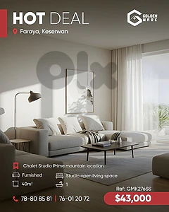 GMK276SS - Chalet Studio For Sale In Faraya - استوديو للبيع في فاريا