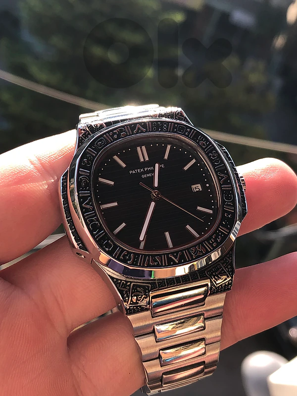 PATEK PHLIPPE AUTOMATIC High-quality decorative   ساعة اوتوماتيك مزغرفه و حبه حلوه كثير