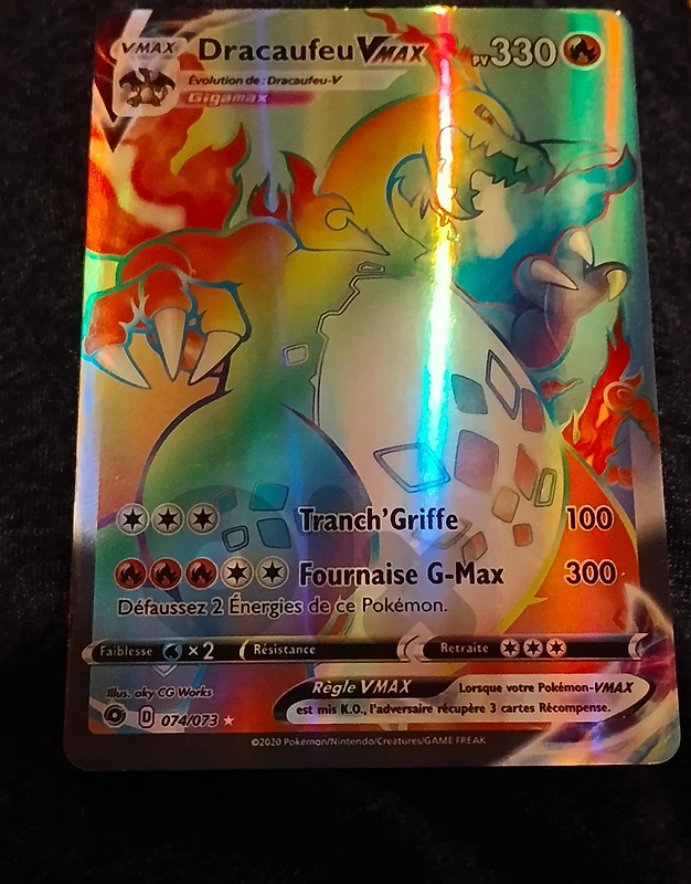 Authentic French Rainbow Charizard VMAX 074/073 - Mint Condition