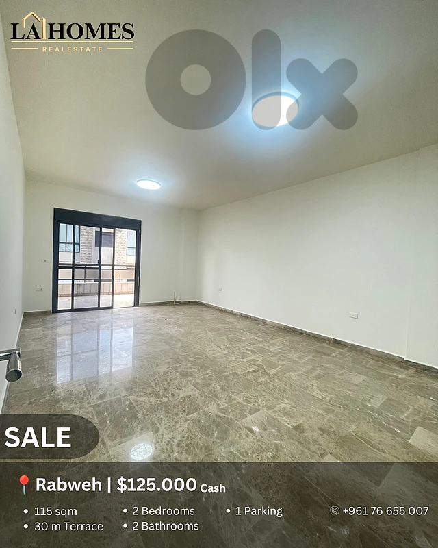apartment for sale in rabwe شقة للبيع في الربوة