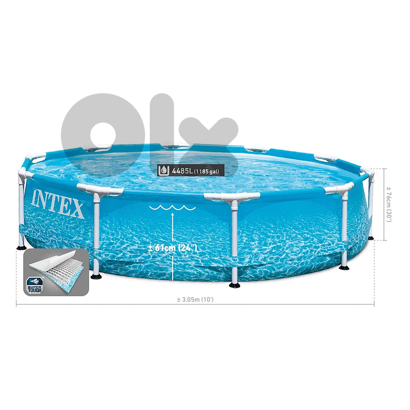 Intex Beachside Frame Pool With Filter 305 x 76 CM - حوض سباحة