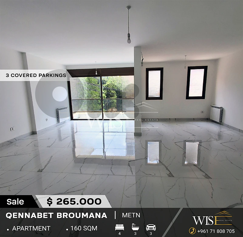 🏠 Stunning 160 SQM Apartment for SALE in Qennabet Broummana!