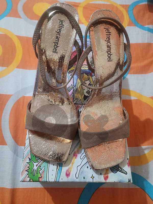 Jeffrey Campbell rose gold nude genuine leather sandals 39 (38) Jeffrey Campbell rose gold nude genuine leather sandals 39 (38)