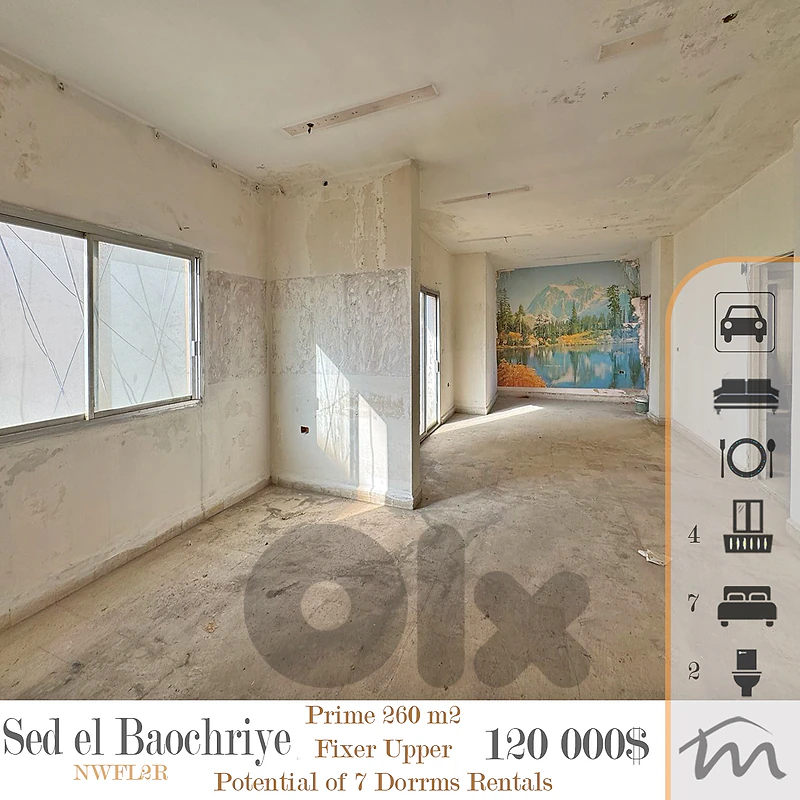 Jdaideh-Baochriyeh | 480$/m² | Fixer Upper | Prime Investment