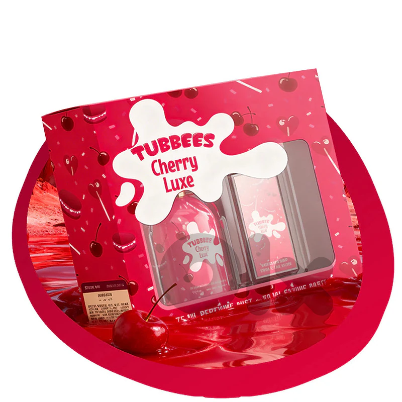 Tubbees Cherry Luxe Kid's Gift Set (50 ml EDP + 75 ml Body Mist) - Unisex Tubbees Cherry Luxe Kid's Gift Set (50 ml EDP + 75 ml Body Mist) - Unisex