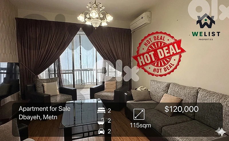 Apartment for sale in Dbayeh شقة للبيع في منطقة ضبية