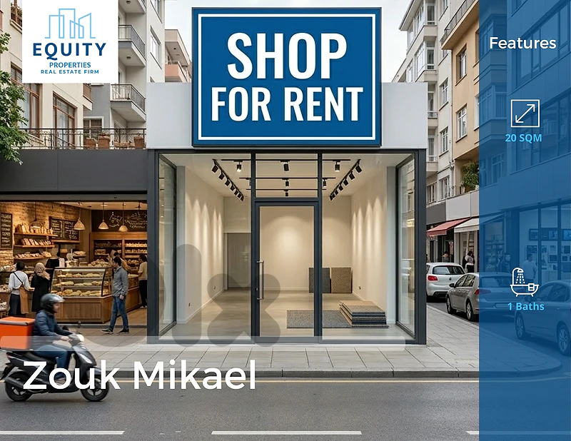 20 SQM Shop For Rent In Zouk Mikael Great Location #RK48526