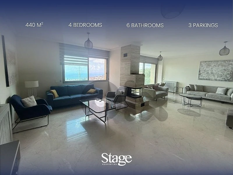 Luxurious 440 SQM Duplex with Panoramic Sea View for Sale in Ain Saade