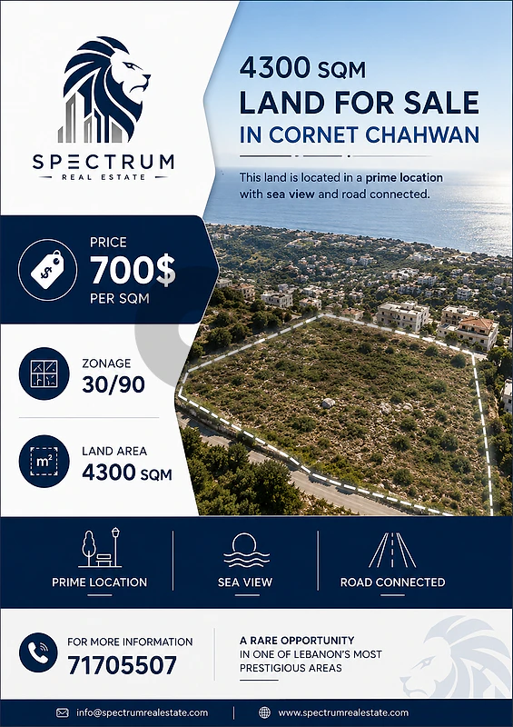 LAND FOR SALE IN CORNET CHEHWAN PRIME, ZONE 30/90, (CH-166) N.W