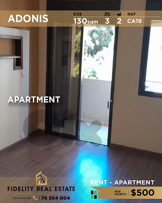 Apartment for rent in Adonis CA19 شقة للإيجار  في أدونيس