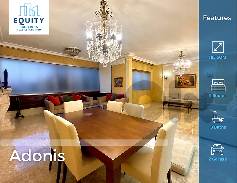 Furnished 185 SQM Apartment For Rent In Adonis شقة للإيجار #RK48827 Furnished 185 SQM Apartment For Rent In Adonis شقة للإيجار #RK48827