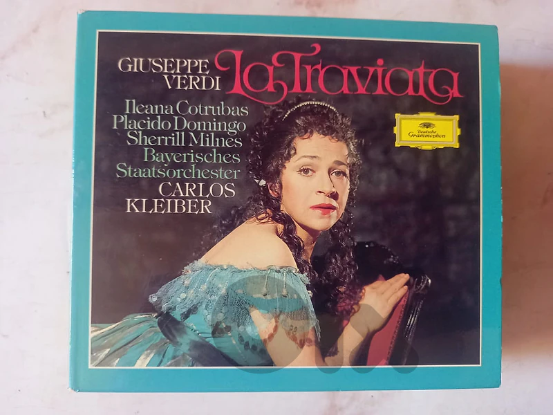 2-CD set of Giuseppe Verdi's opera La Traviata conducted by Carlos Kle