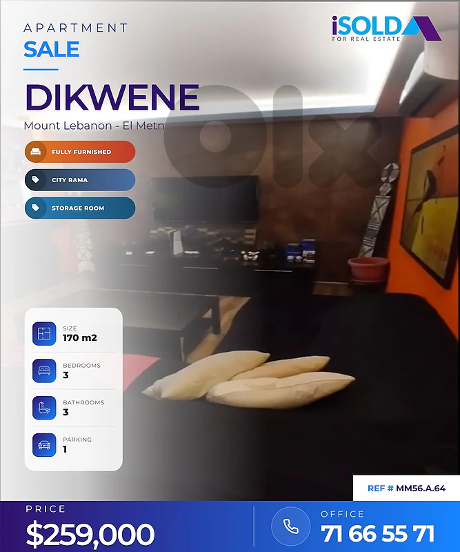 Lux Furnished 170 m2 apartment 4sale in Dikwene - City Rama Lux Furnished 170 m2 apartment 4sale in Dikwene - City Rama
