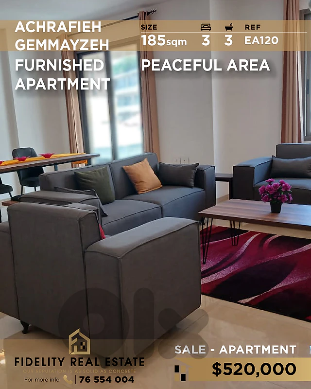 Apartment for sale in Gemmayzeh EA120 شقة للبيع في الجميزة