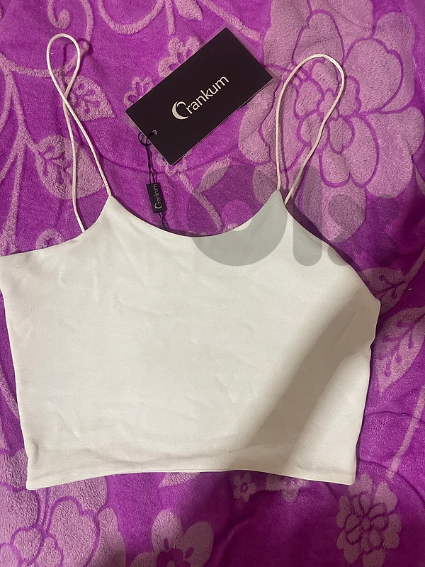 white crop top, new