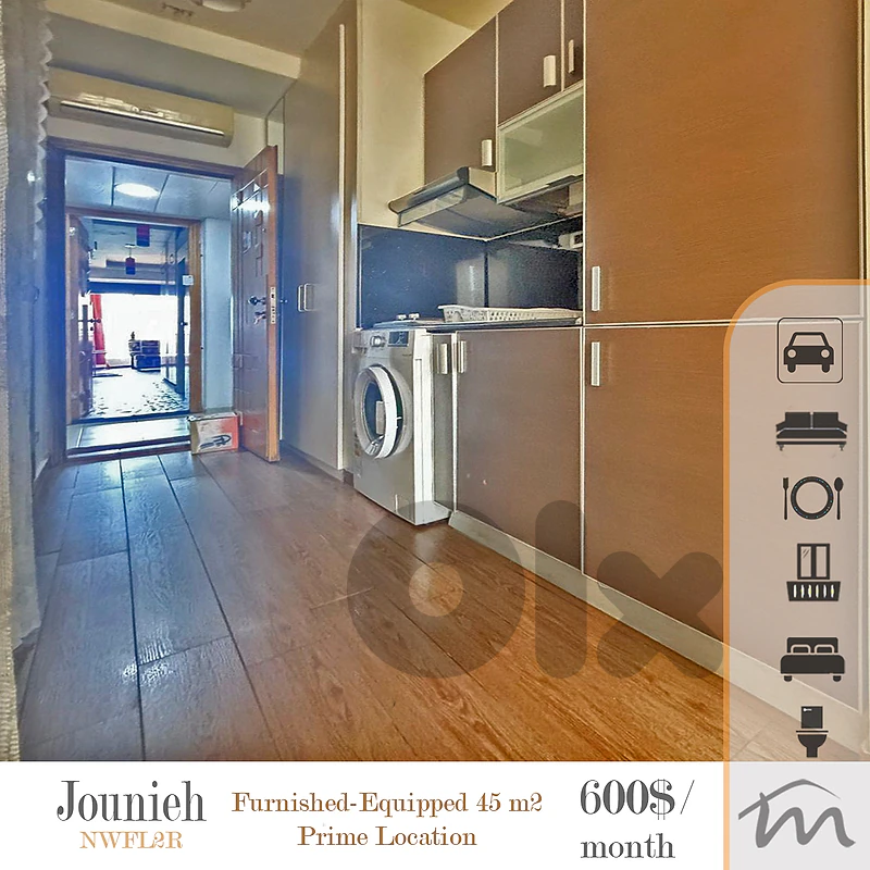 Jounieh | Furnished 45m² Apartment | Prime Location | Brand New Rental Jounieh | Furnished 45m² Apartment | Prime Location | Brand New Rental