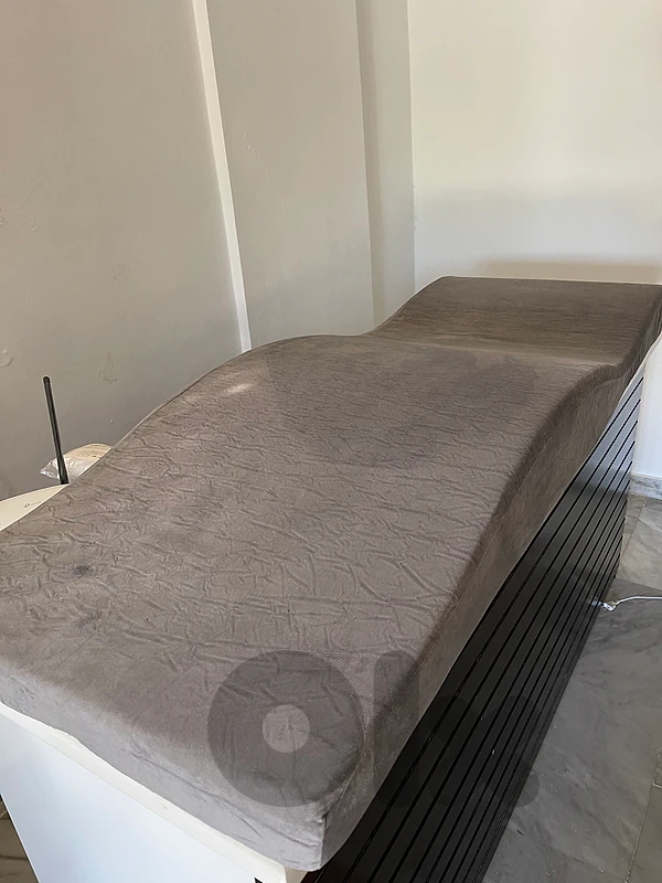 curved spa massage treatment bed