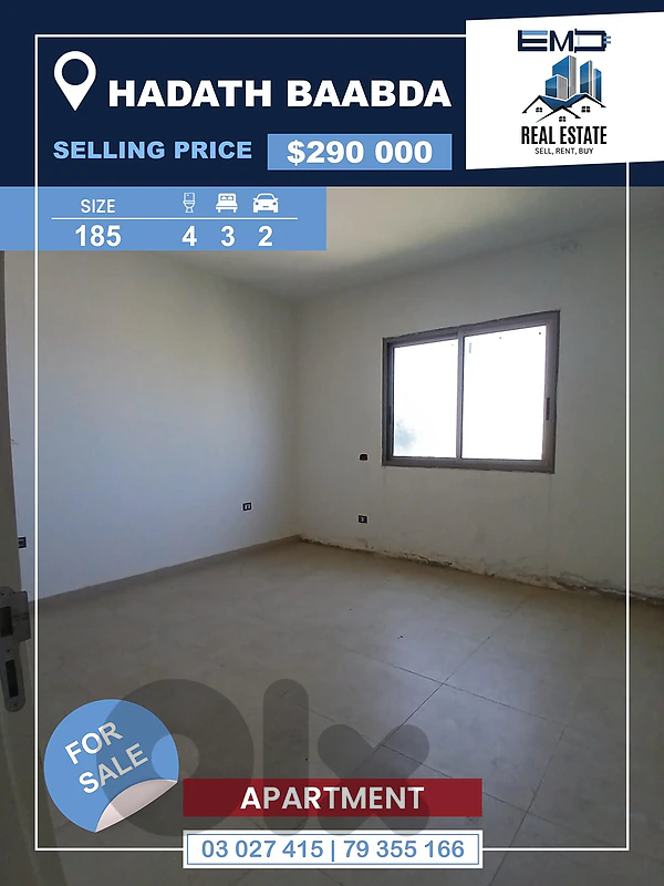 Apartment for Sale in HADATH / BAABDAشقة للبيع في حدث / بعبدا