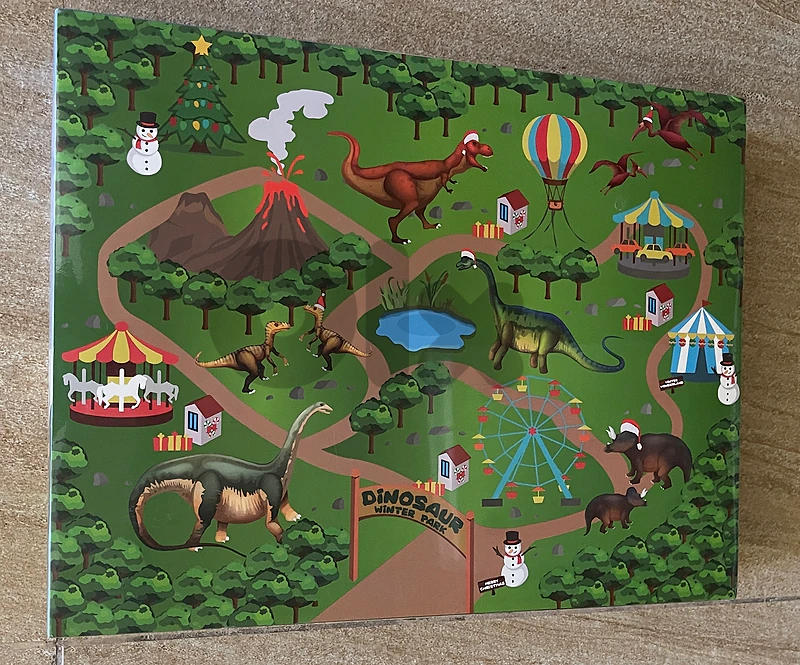 Kids Dinosaur Advent Calendar Set – 24 Figures & Playmat Included صندوق مفاجآت الديناصورات للأطفال