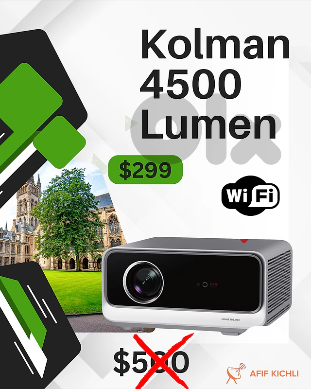 Kolman Projector 5000 Lumens Smart