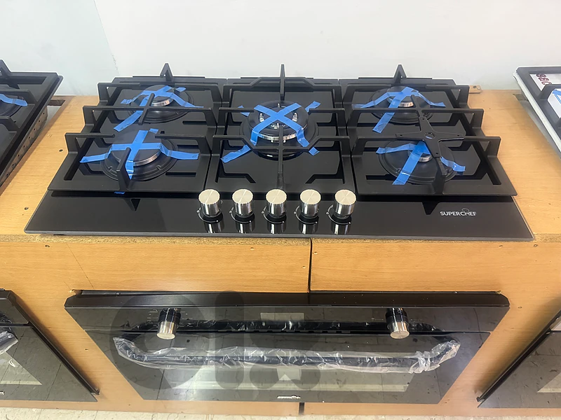 encastre 90cm black & stainless كفالة شركة