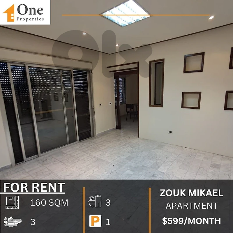 APARTMENT FOR RENT IN ZOUK MIKAEL