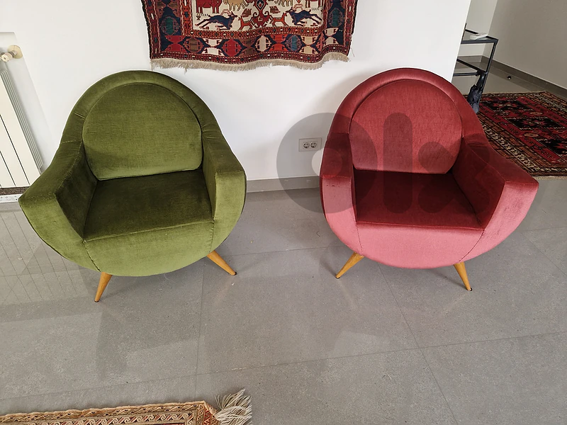 velvet deco armchairs