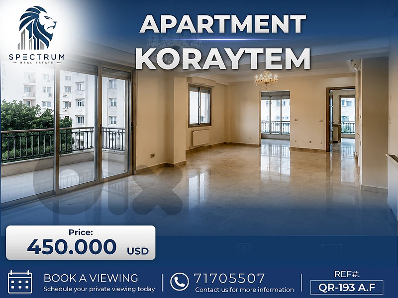 SUPER CATCH ! APT IN KORAYTEM PRIME | 170SQ | 3 BEDS | QR-193 (A.F) SUPER CATCH ! APT IN KORAYTEM PRIME | 170SQ | 3 BEDS | QR-193 (A.F)